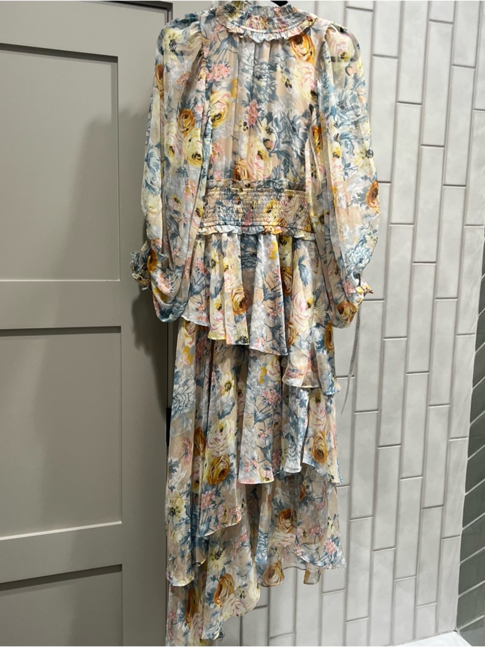 Elliatt Multi-Color Floral Tiered Maxi Dress